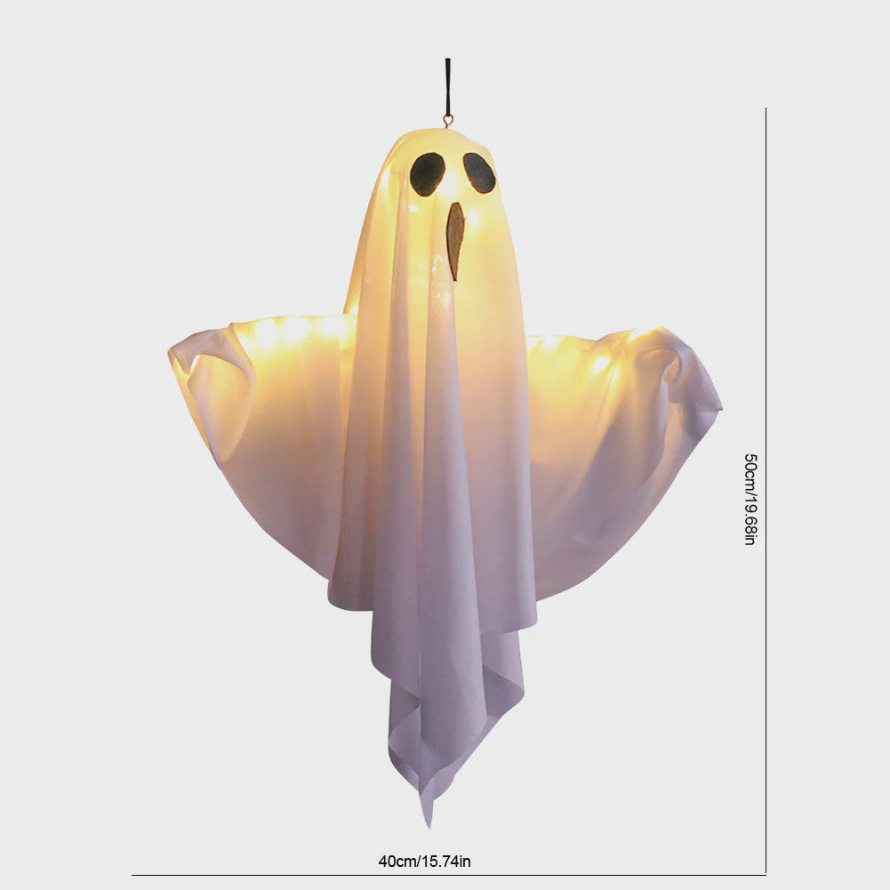 Halloween Hangende Spook met LED Verlichting - Spookachtige Decoratie voor Binnen en Buiten