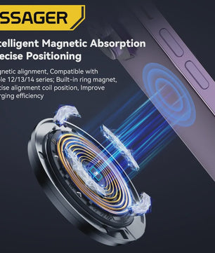 Essager 15W Magnetische Draadloze Snellader - Snel Laden voor iPhone 14/13/12 Pro Max & Xiaomi