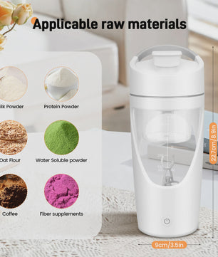 Elektrische Shaker Fles 700ml - USB-C Oplaadbaar, BPA-Vrij & Draagbaar voor Proteïne Shakes