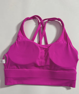 Comfortabele Sports BH met Push-Up Effect en Kruisbanden - Hoge Ondersteuning voor Yoga & Fitness