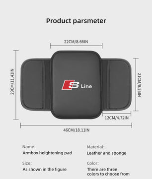 Auto Armsteun Opbergvak & Verhoger met S Line Logo - Universeel