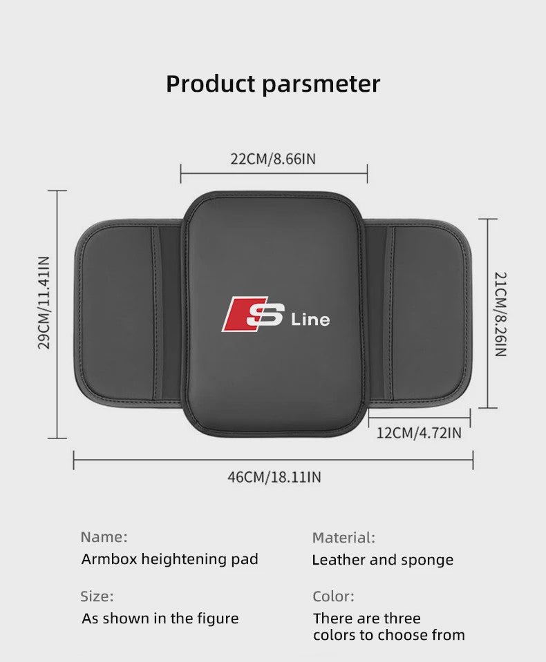 Auto Armsteun Opbergvak & Verhoger met S Line Logo - Universeel