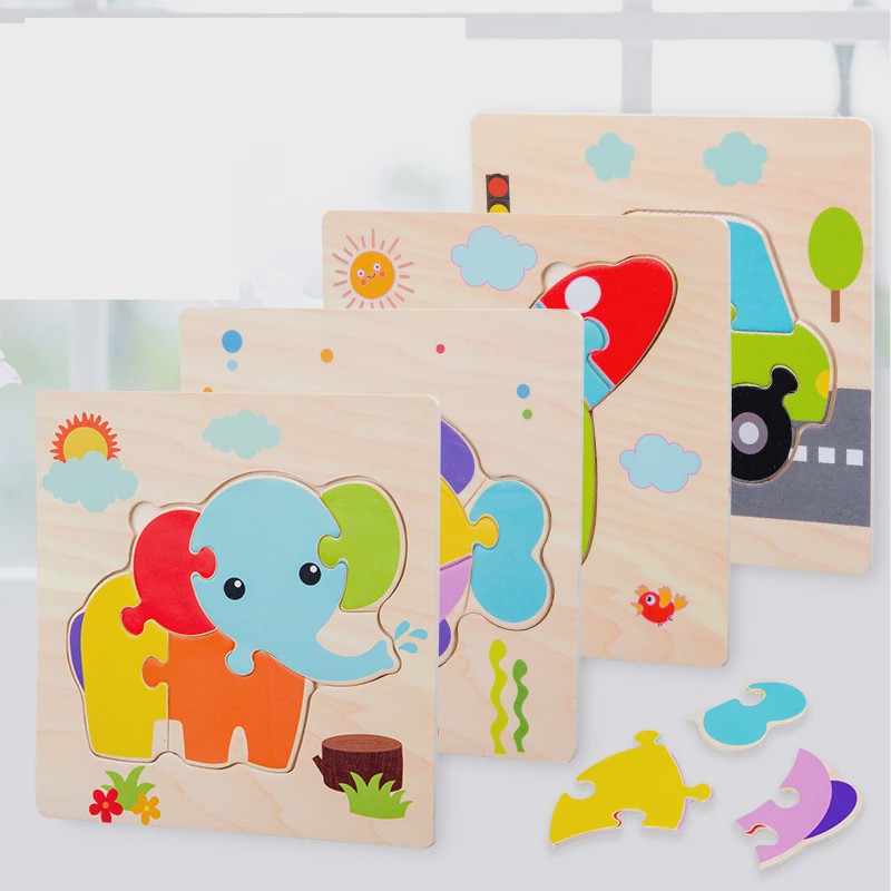 Houten 3D Puzzels voor Kinderen - Leerzaam Dieren Tangram Puzzel Speelgoed