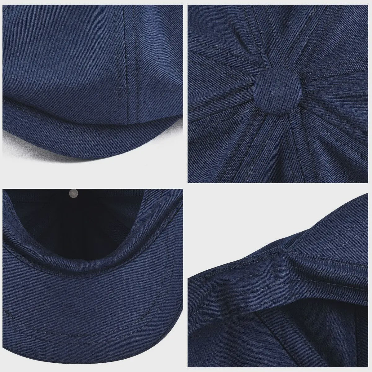 BOTVELA Heren Gatsby Pet van Twill Katoen - Stijlvolle 8-Panel Flat Cap