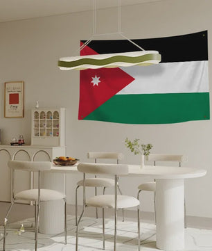 Jordanese Vlag Banner - Polyester - 4 Oogjes - Buiten & Binnen Decoratie