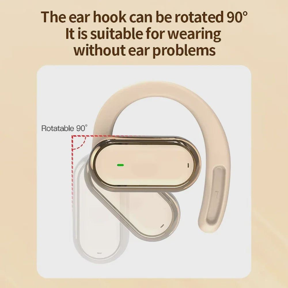 Open-Ear Bluetooth 5.4 Oordopjes met Oorhaak - IPX6 Waterdicht, TWS Draadloos, Hifi Stereo