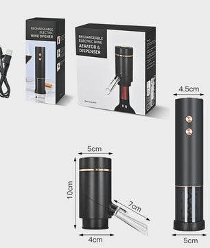 Elektrische Wijnopener en Decanteer Set - Automatische Vacuümpomp & Snelle Schenker