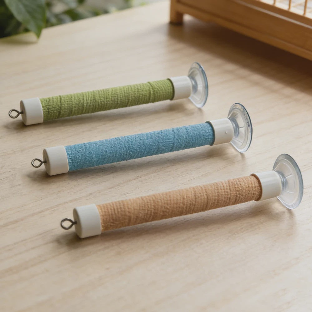 Zuignap Vogel Zitstok voor Ramen & Spiegels - Draagbaar Speelgoed voor Papegaaien & Parkieten