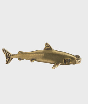 Bronzen Hamerhaai Figuur - Decoratieve Marine Souvenir voor Bureau