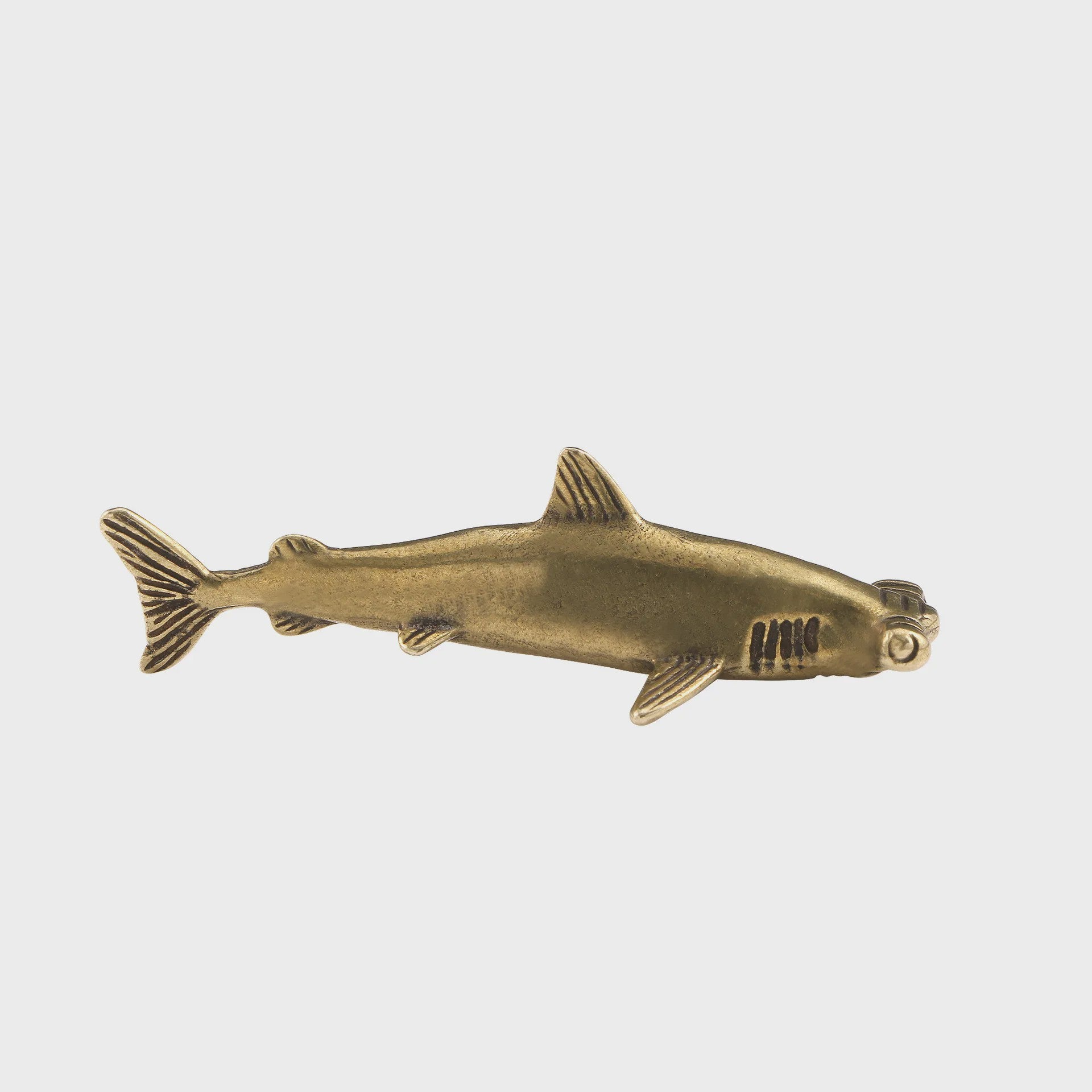 Bronzen Hamerhaai Figuur - Decoratieve Marine Souvenir voor Bureau