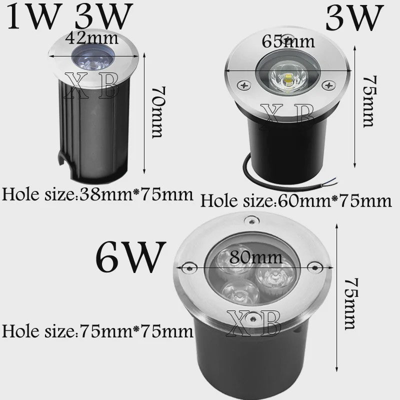 Waterdichte LED Grondspots (IP67) - 3W tot 14W - Tuin, Pad & Landschap Verlichting