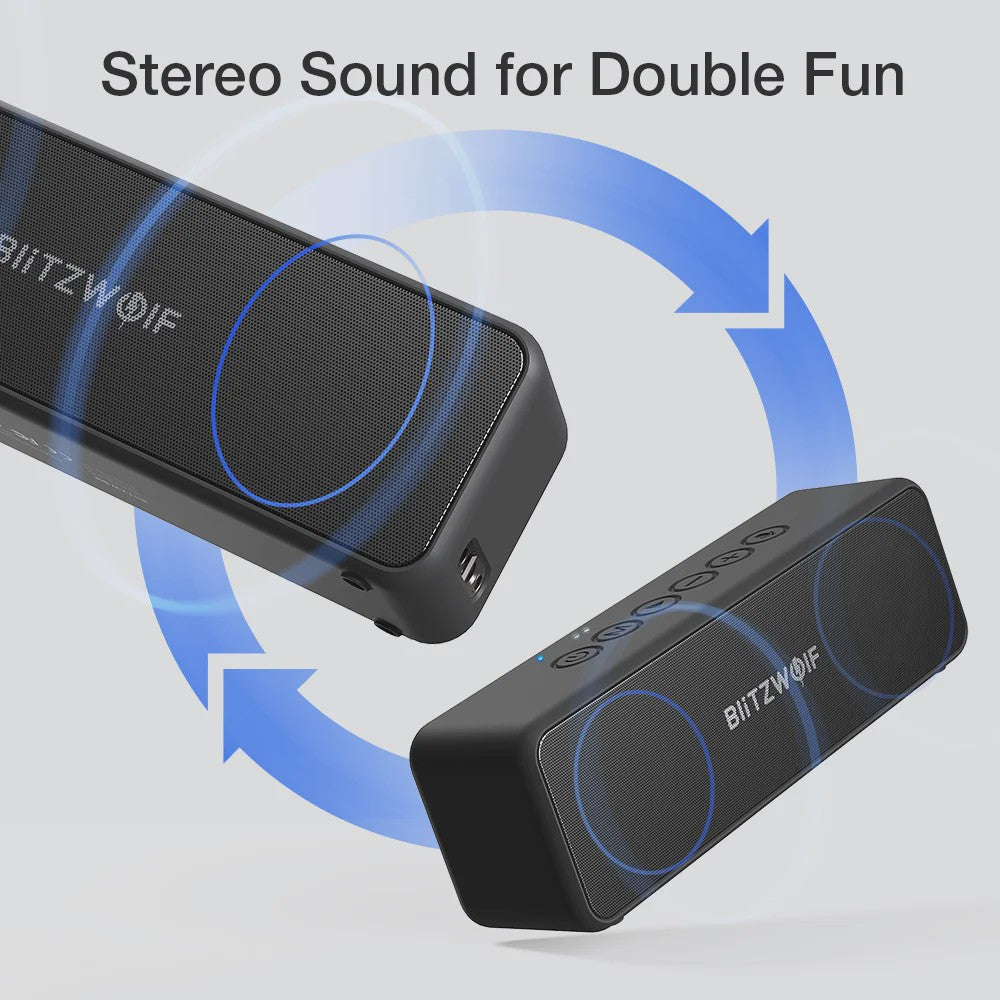 BlitzWolf BW-WA4 Draagbare Bluetooth Speaker - 30W Krachtig Geluid, TWS Stereo & IPX6 Waterdicht