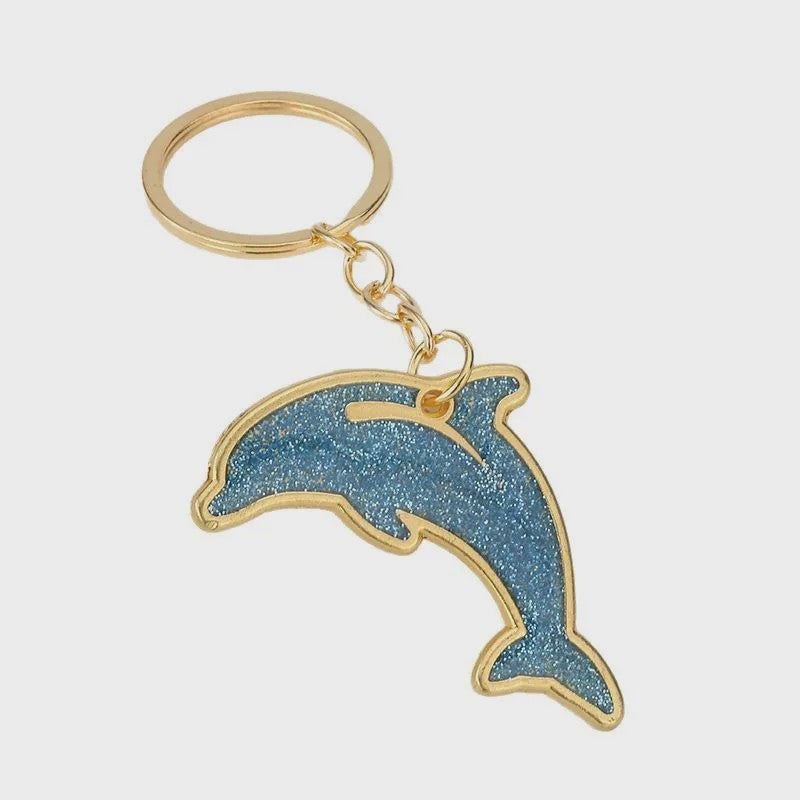 Schattige Dolfijn Sleutelhanger voor Koppels - Zinklegering Cartoon Hanger - Uniek Cadeau & Souvenir