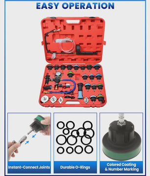 Professionele Koelsysteem Druk & Vacuüm Tester Kit - Lekdetector Auto Radiator