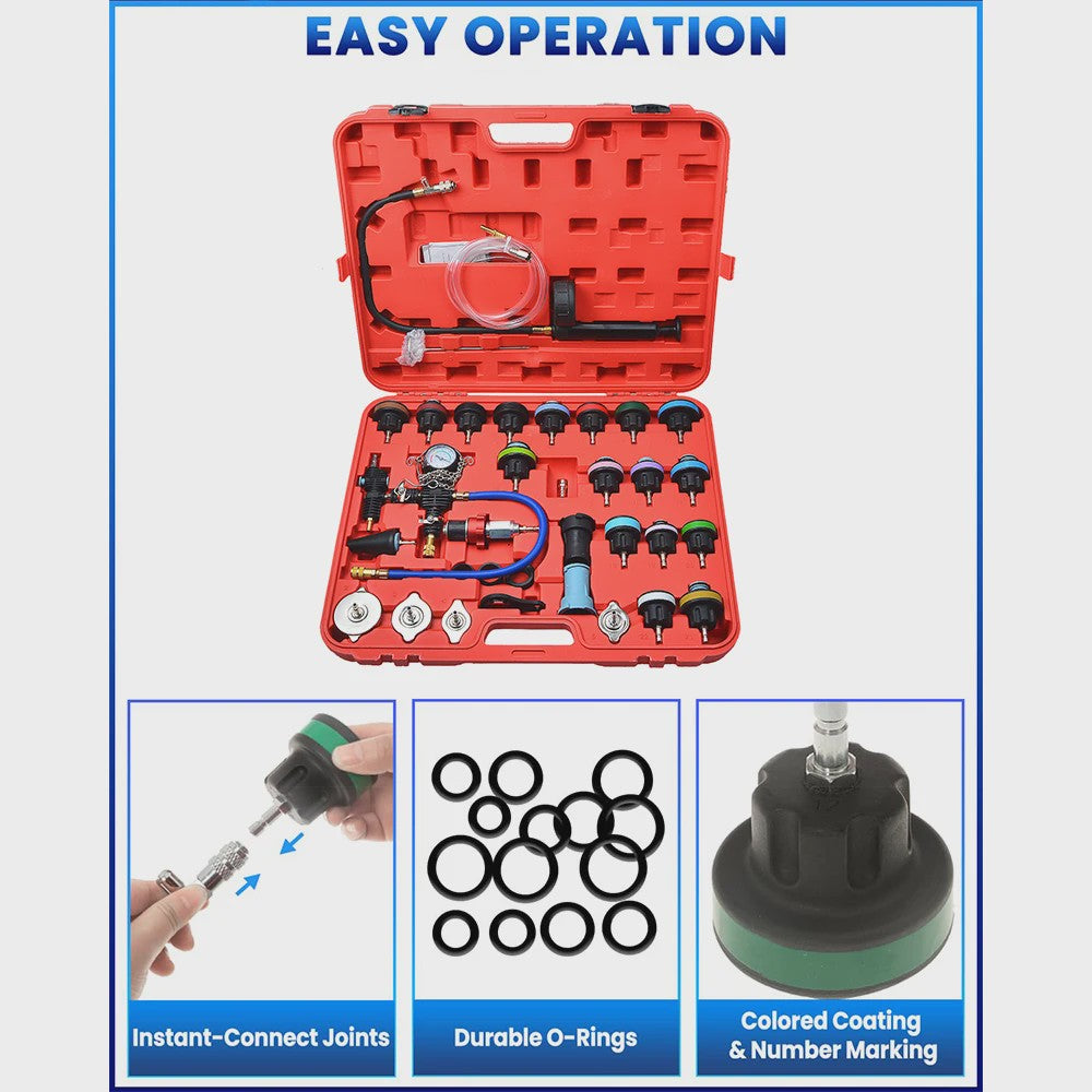 Professionele Koelsysteem Druk & Vacuüm Tester Kit - Lekdetector Auto Radiator