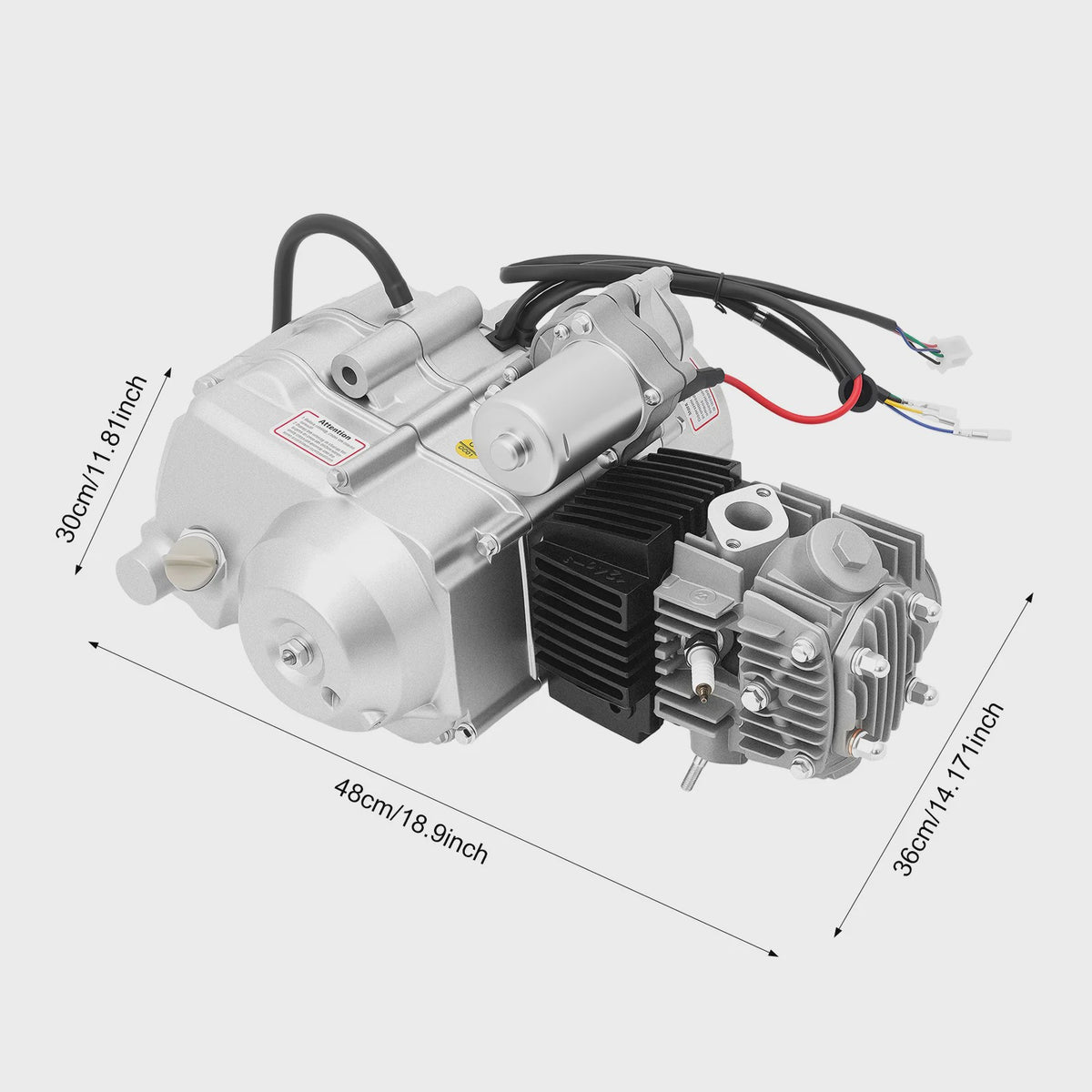 125cc 4-Takt Semi-Automatische Motor met Elektrische Start & Reverse voor ATV, Quad, Go-Kart