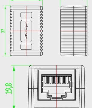 RJ45 Ethernet Kabel Verlengstuk - 1000Mbps LAN Connector voor Cat6/Cat5e - Female naar Female