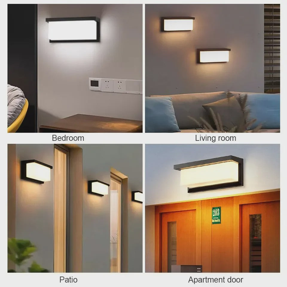 Set van 2 Waterdichte LED Buitenmuurverlichting met Bewegingssensor - IP66 - Tuin, Terras & Balkon