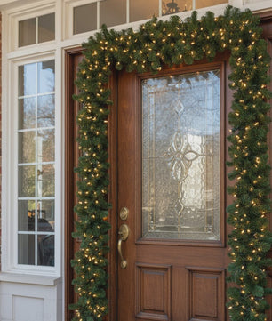 Luxe Kerstguirlande 2.7M Kunstdennen met Pijnappels - Sfeervolle Decoratie