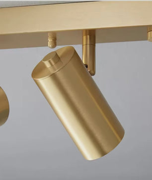 Moderne Gouden Plafondspot met 3 Draaibare Spots - Stijlvolle Woonkamer & Kledingkast Verlichting
