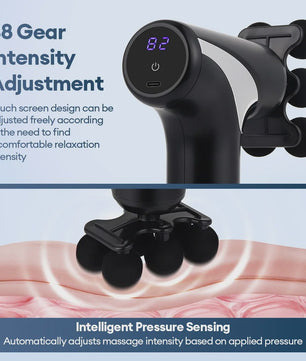 Draadloos Massagepistool met 38 standen & Intelligente Druksensor - 10 Opzetstukken