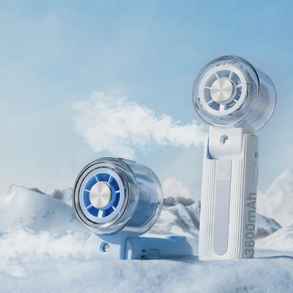 Draagbare Vernevelaar Ventilator met IJskoeling - 3600mAh USB Oplaadbaar