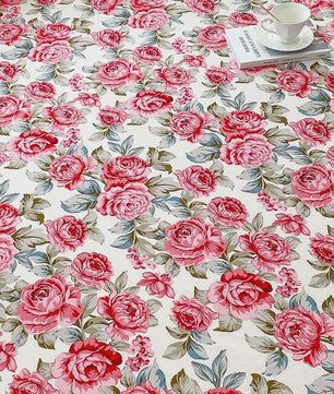 Rood Bloemenprint Top Sheet - Diverse Maten - 150x200 cm