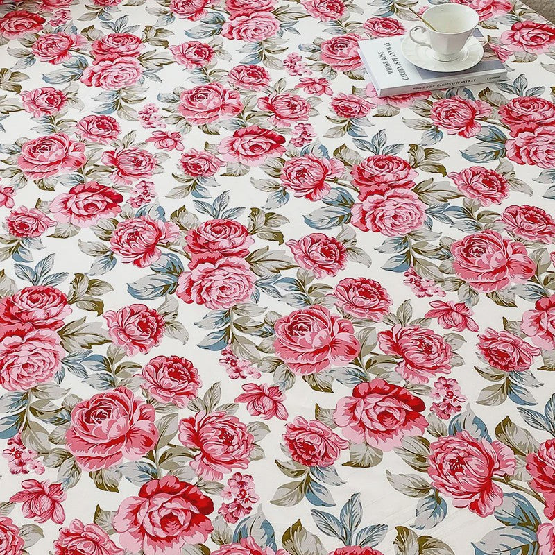 Rood Bloemenprint Top Sheet - Diverse Maten - 150x200 cm