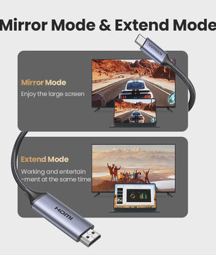 UGREEN USB-C naar HDMI 2.1 Kabel - 8K@60Hz, 4K@120Hz voor MacBook, iMac, iPad Pro, Samsung Galaxy