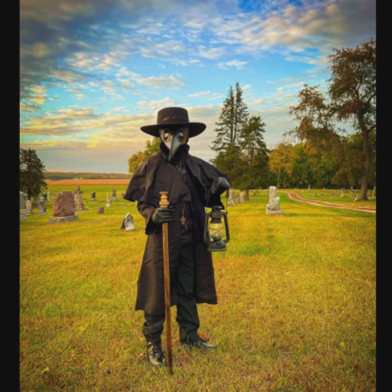 Zwarte Tovenaars Gewaad met Capuchon - Lang Kostuum voor Halloween & Cosplay (Volwassenen & Kinderen)