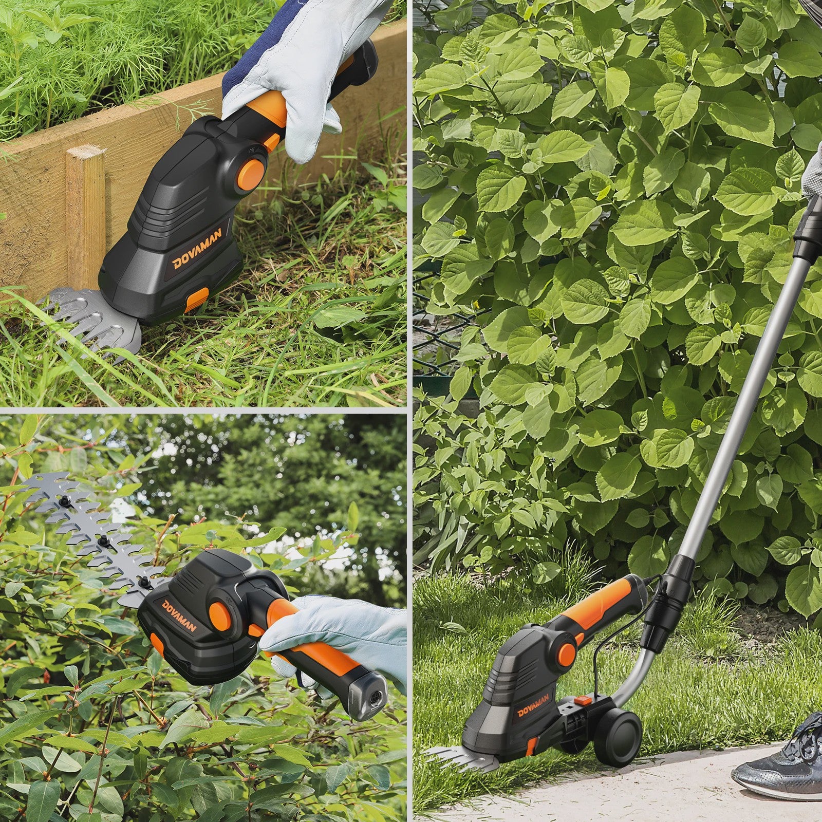 DOVAMANN 3-in-1 Snoeischaar met Telescoopsteel - Draadloos & 2 Bladen voor Tuinonderhoud