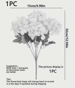 Kunstbloemen Hydrangea - Zijde Boeketten voor Bruiloft, Decoratie & Feest