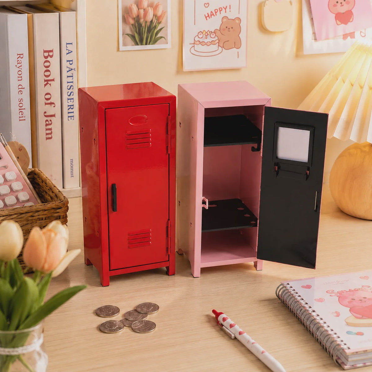 Metalen Kluis Spaarpot met Sleutelslot en Opbergvak - Decoratief en Functioneel