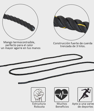 HOMCOM Battle Rope Battle Rope exercise Fitness training Crossfit 38mm length 9m Ultra resistant polyester