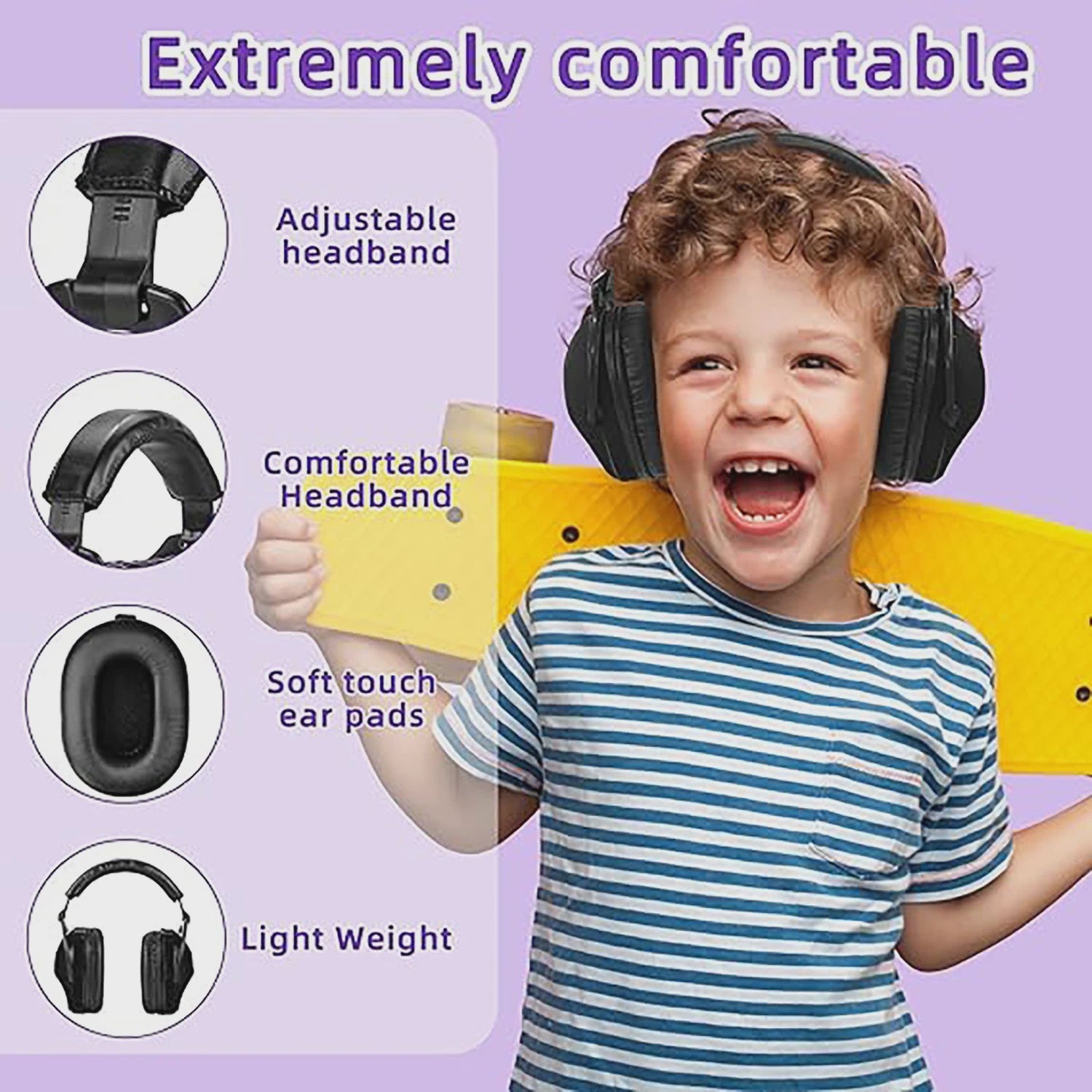 ZOHAN Kinder Gehoorbescherming Oorkappen - Geluidsdempend & Opvouwbaar (25dB)