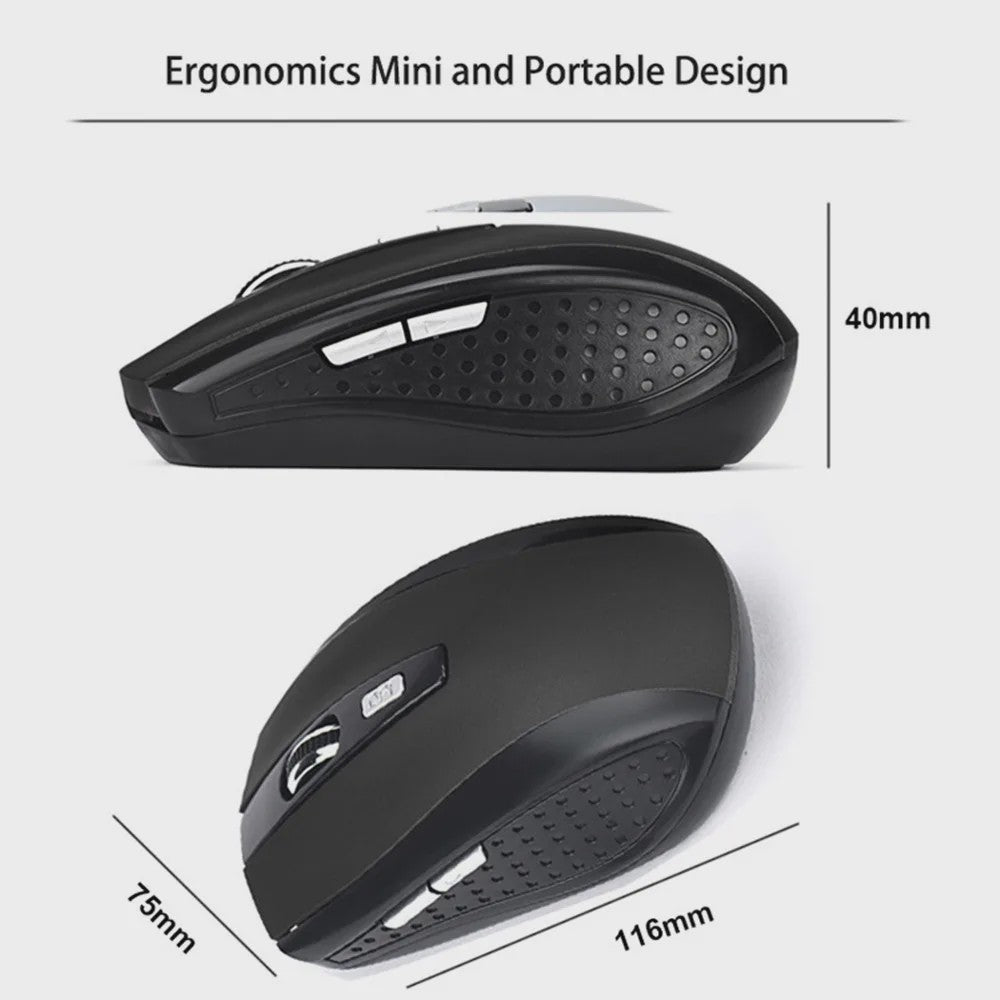 Draadloze Muis 2.4Ghz - Slim, Stil & Ergonomisch met Instelbare DPI voor PC/Laptop