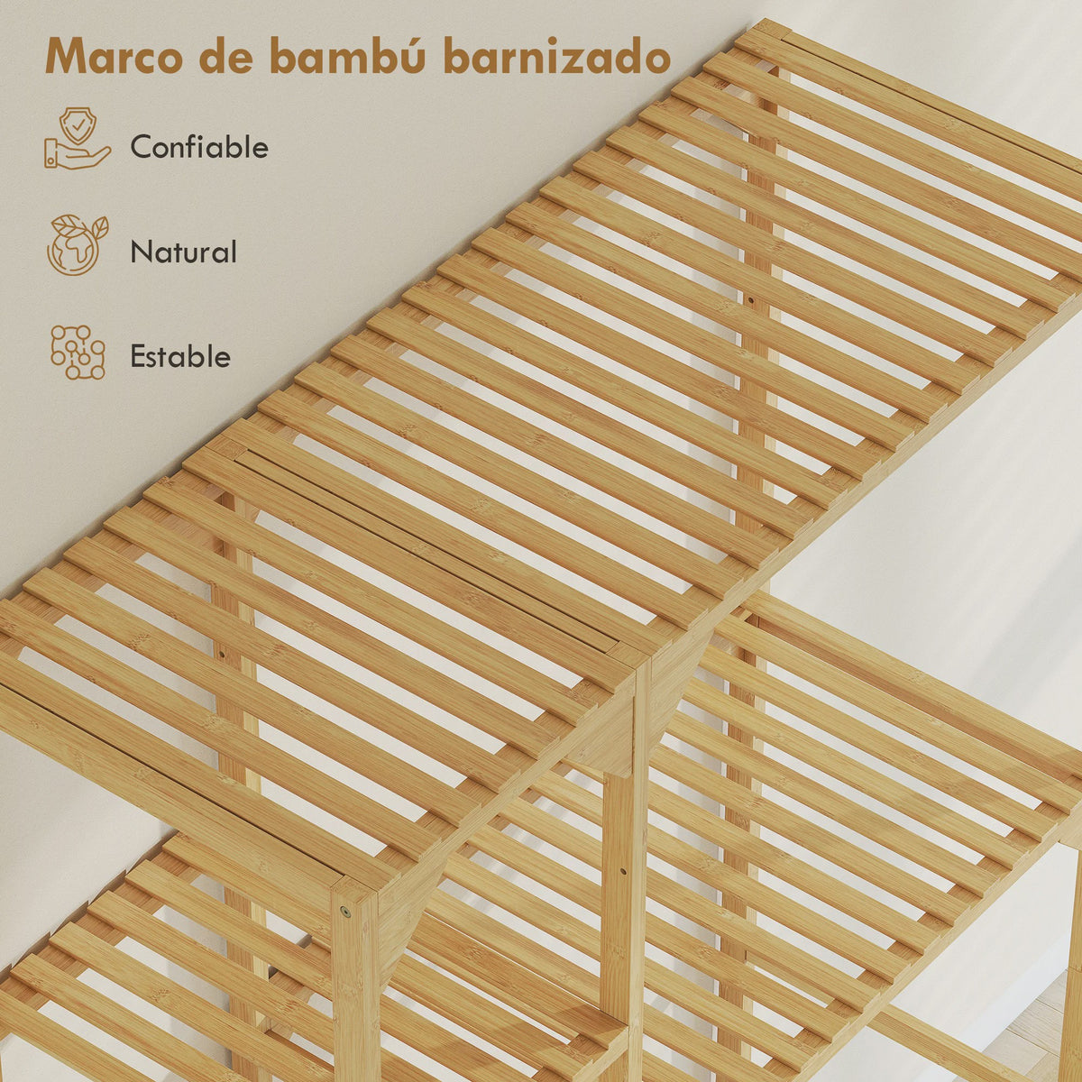 Bamboe Wasmachine & Toilet Rek - Verstelbare Planken - Natuurlijk Hout