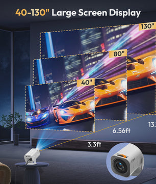 Xgody Gimbal 3 Pro 4K Wifi6 Android Mini Projector - Draagbaar Home Theater met 300 Ansi Lumens