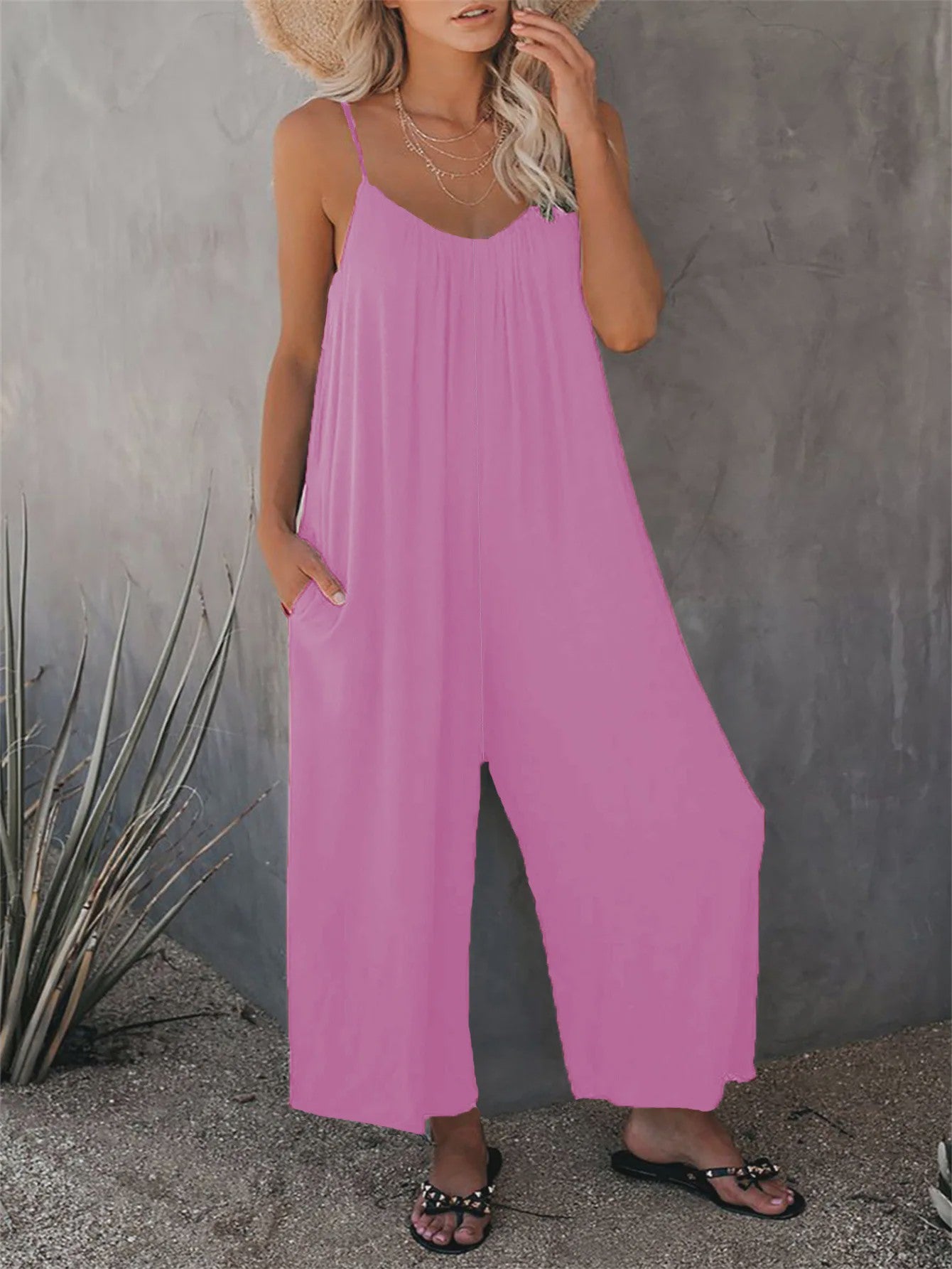 Zomerse Dames Overall Broek met Zakken - Comfortabel & Casual