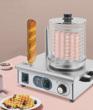 Professionele Hotdog Grill & Warmer - 550W Elektrische Worstmachine