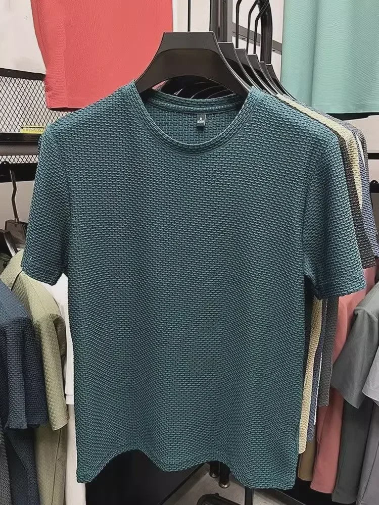 Heren T-shirt Korte Mouw Bamboe Ice Silk - Zomerse Casual Slim Fit Top