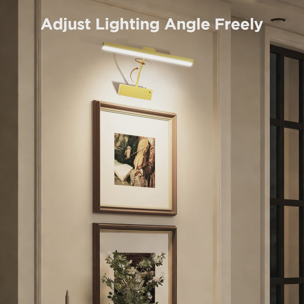 Gouden LED Wandlamp met Afstandsbediening - 3 Kleuren & Dimbaar
