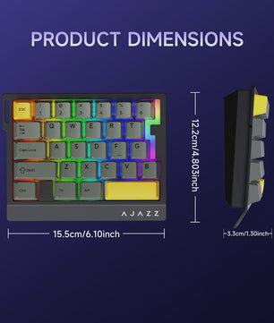 AJAZZ AK029 Mechanisch Gaming Toetsenbord - Compact, Hot-Swappable, One-Handed Esports