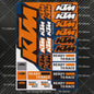 KTM "Ready To Race" Motor Stickers Set - Logo's & Decals voor Duke, RC390, Adventure