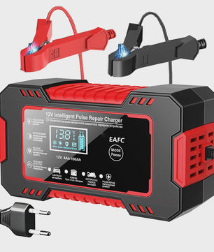 Intelligente 12V 6A Puls Batterijlader met LED Display voor Auto, Moto, Truck