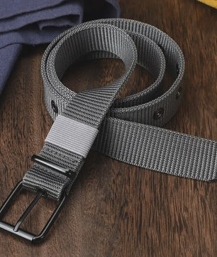 Stijlvolle Heren & Dames Canvas Riem met Pin Gesp - Duurzaam en Trendy voor Outdoor & Jeans