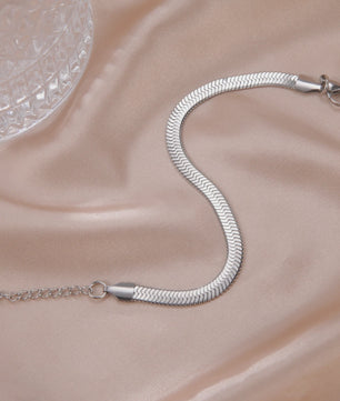 Minimalistische Slangenketting Anklet - Roestvrij Staal Goudkleurig