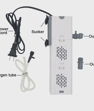 Stille Interne Aquarium Filterpomp met Luchtpomp & Oxygenator - 220V