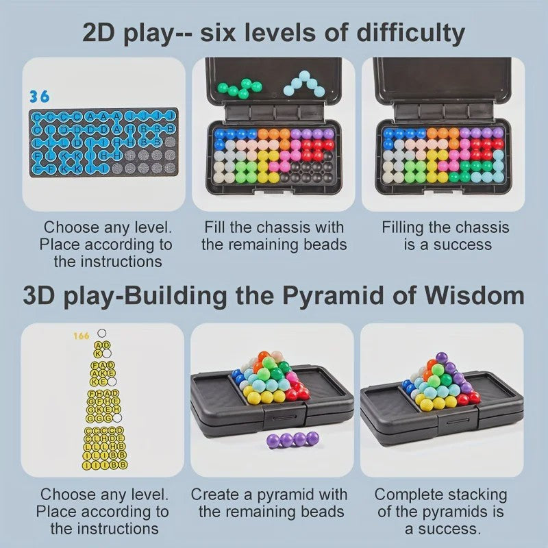 3D Puzzel Spel met 200 Uitdagingen - Educatief STEM Breinbreker Cadeau voor Kinderen