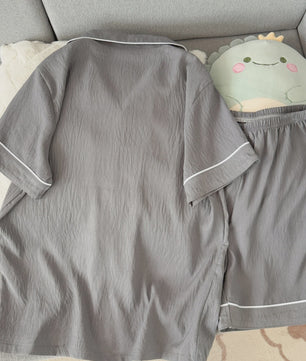 Heren Pyjamaset Korte Mouw & Shorts - Comfortabele Zomer Loungewear